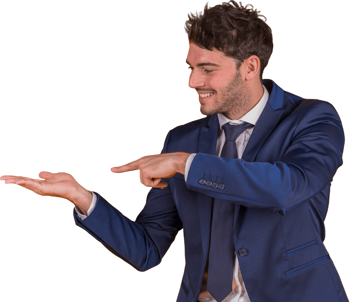 Business Coach zeigt auf wichtige Informationen